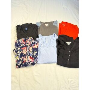 Lot of 6 Women's Tops Shirts Blouses Casual Work Everyday Staples Size M